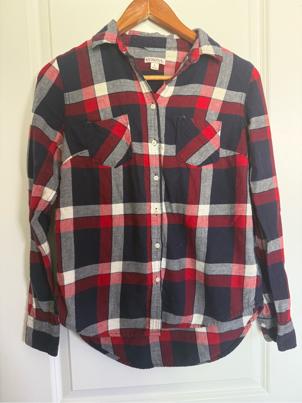 Flannel Button Down Shirt Size Small Cabin Core